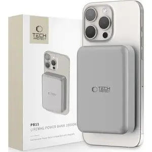 Power bank Tech‑Protect PB11 LIFEMAG MagSafe 10000 mAh, titāna