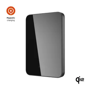 Портативный аккумулятор FIXED MagZen 5 Crystal, 5000 mAh, Qi2 (Quick Charge 2.0), чёрный