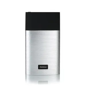 Power bank REMAX RPP-27 Lithium Polymer 10000 mAh, 2× USB-A 2.1 A, Black/Silver
