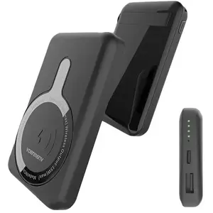 Powerbank DENMEN PD+ MagSafe 10000mAh 15W Wireless Black - portable charger
