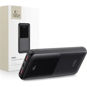 Power bank Tech-Protect PB01 — 10000 mAh, 22.5W, Black
