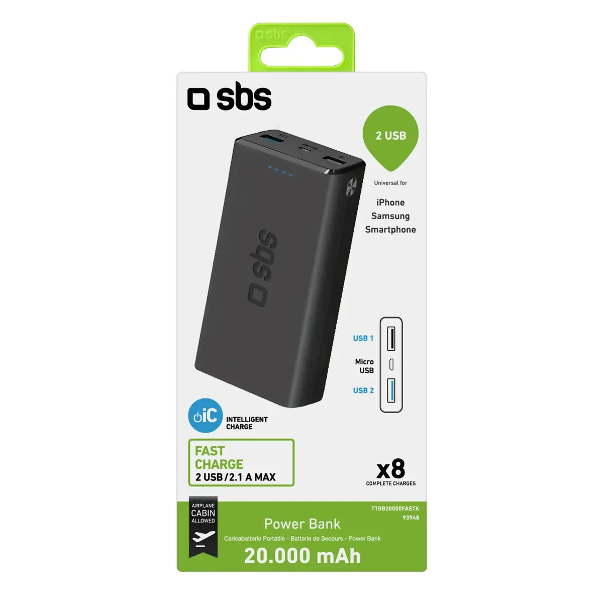 Power bank SBS Mobile TTBB20000FASTK 20000 mAh Photo 2