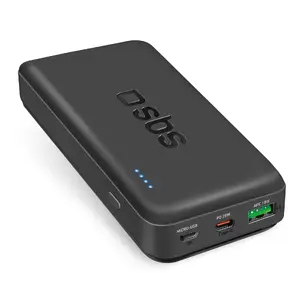 Power bank SBS Mobile TTBB20000PD20K Lithium Polymer 20000 mAh, 1x USB-A, 1x USB-C, 2.4 A output, Black