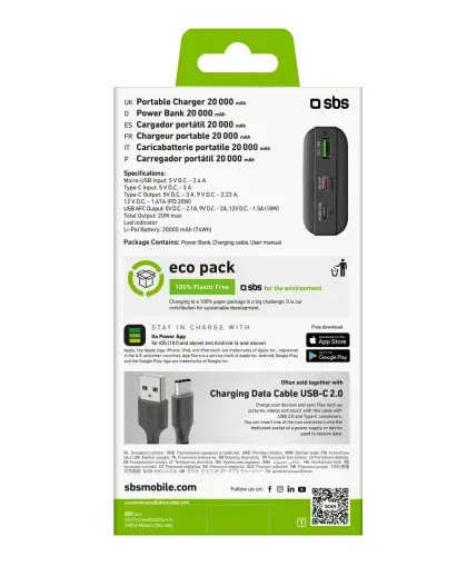 SBS Mobile TTBB20000PD20K power bank 20000 mAh Photo 3
