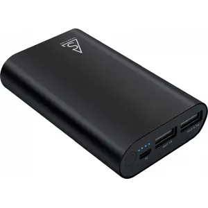 Powerbank Holdit Smartline 7500mAh Melns — portatīvais akumulators, ietilpība 7500 mAh
