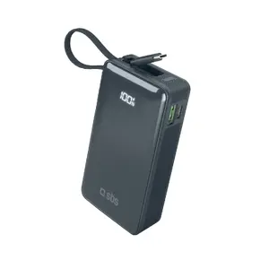 Power bank SBS Mobile TTBB10000LCDTCPD20B 10000 mAh, USB-A + USB-C, Power Delivery, blue