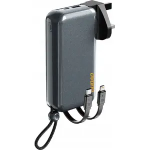 Пауэрбанк Dudao K25 2в1 10000mAh с 3 адаптерами — серый