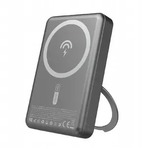 Внешний аккумулятор Dudao K28 10000mAh PD 22.5W с MagSafe, металлический корпус и кольцо-подставка — серый