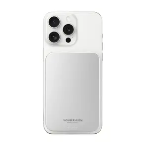 Power bank Evergreen Vonmählen Mag 5000 mAh, bezvadu uzlāde, USB‑C, balts
