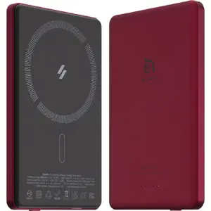 Powerbank Adam Elements Gravity C5 — magnētiskais bezvadu powerbank 5000 mAh, sarkans