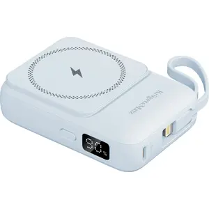 Power bank WEKOME KM0913 10000 mAh MagSafe wireless charging with built-in cable, blue