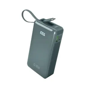 Power bank SBS Mobile TTBB10000LCDTCPD20A 10000 mAh, USB-A + USB-C, Power Delivery, Light Blue