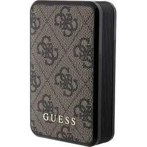 Пауэрбанк Anker Guess 4G Leather с металлическим логотипом 10000 mAh 18W портативное зарядное (коричневый)