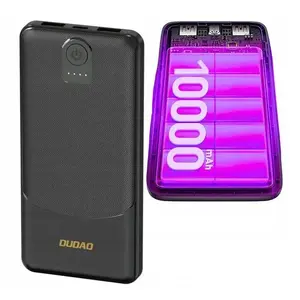 Power bank Dudao K10 10000mAh 2.4A 2×USB-A — black