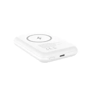 Portable power bank Energizer QM5000 — 5000 mAh LiPo, wireless charging, USB-C, 15 W total output, white