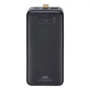 Power bank Rivacase VA1083 30000 mAh LiPo, Quick Charge 3.0, 2× USB-C + 1× USB-A, melns