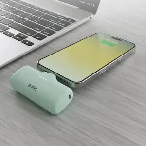 Powerbank SBS Mobile EcoPower 5000 mAh 10W with built-in USB-C port, green