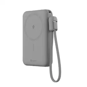 Power bank Adam Elements Vionta C2 Pro — 10000 mAh magnētiska bezvadu lādētāja iPhone un Apple Watch, pelēks