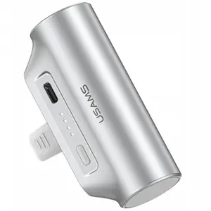 Power bank usams PB79 Mini Tail Plug 3000mAh portable USB-C silver