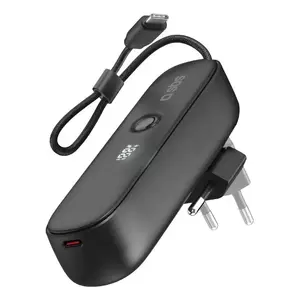 Power bank SBS Mobile TETRBB5000PD20 — 5000 mAh Li‑Ion, USB‑C 3 A, Black