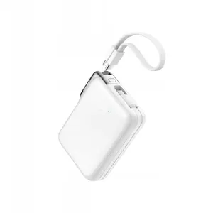 Пауэрбанк Joyroom JR-PBF27 Pro 10000mAh 30W с встроенным кабелем USB‑C и дополнительным двунаправленным кабелем USB‑C — Lightning — белый