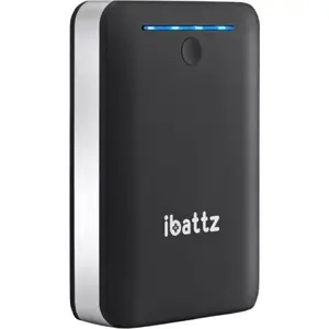 Powerbank iBattz BattSTation Tough Pro 12000mAh — portatīvais akumulators, melni‑sudrabains