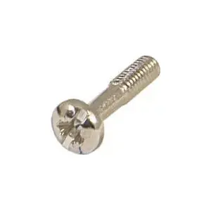 Screw with flange SCHROFF M2.5 x 12.3 mm, nickel-plated steel, cross/slot drive, pack of 100