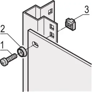 Mounting kit M6 set 100 pcs — SCHROFF screws, washers and nuts