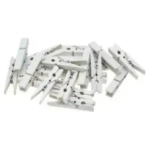 Cloth Pegs BREWIS white 3.5 cm, pack of 20