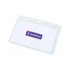 Badge holder Donau IDENTYFIKATOR 8343001PL-00, soft transparent ID holder with top opening, 1 piece