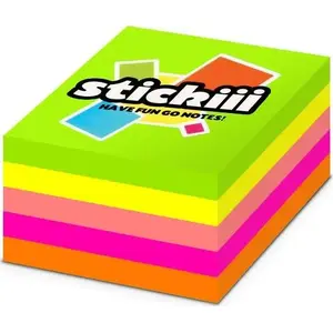 Self-adhesive Note Pads Pastello Kostka 76×76 mm 400 sheets 5 neon colours