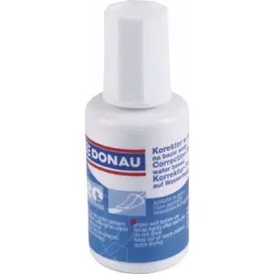 Liquid correction fluid Donau with applicator 20 ml — pack of 12