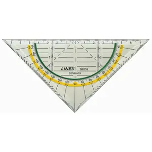 Digital protractor Linex 100414165 — transparent, 160 mm length, 1.6 mm thickness