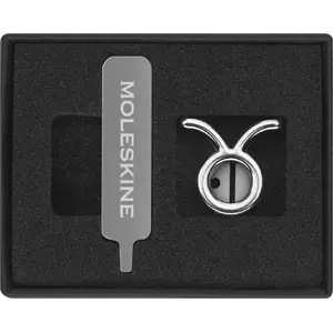 Значок Moleskine MOLESKINE «byk» серебристый — металлический заколочный значок, коллекционный аксессуар