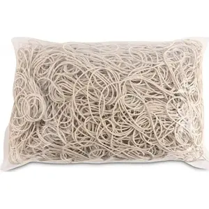 Office Products prescription rubber bands, diameter 100 mm, cross-section 1.5×1.5 mm, 60% natural rubber, 1000 g pack, white