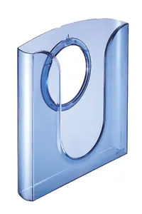 Document tray LEITZ Presenter — plastic A4 translucent blue, interior 250×40×275 mm, width 45 mm