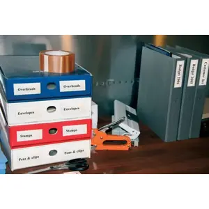 Label holder Q-Connect KF27044 — adhesive identification strip for shelves and containers