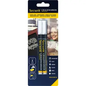 Kriļļu marķieris Securit BL-SMA100-V2 balts 1–2 mm uzgalis, 2 gab.