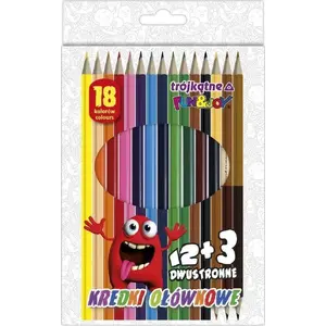 Colored Triangle Pencil Set Easy — 18 Colors, triangular wooden pencils