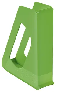 Žurnālu statīvs ESSELTE VIVIDA A4, plastmasa, zaļš, platums 72 mm, dziļums 260 mm, augstums 313 mm