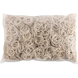 Rubber Bands Office Products, diameter 25 mm, cross-section 1.5×1.5 mm, 60% rubber, 1000 g pack, white