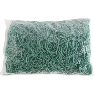 Резинки Office Products, диаметр 40 мм, сечение 1,5×1,5 мм, 60% каучука, упаковка 1000 г, зелёные
