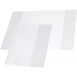 Notebook cover A5 set of 5, panta plast, clear polypropylene (PP) protective covers for A5 exercise books