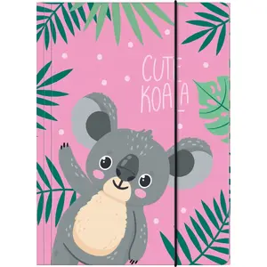 Folder with Elastic Strap Derform TGA4KOA10 for A4 documents, 10 pcs, Koala design