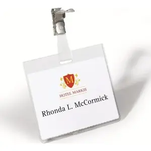 Durable identification badge holder 60 x 90 mm horizontal with clip