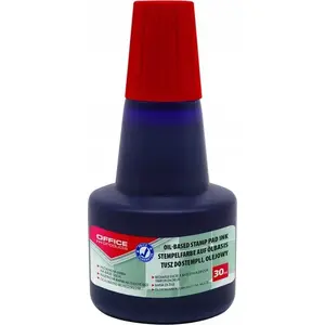 Ink for metal stamps Office Products 30 ml, oil-based, red
