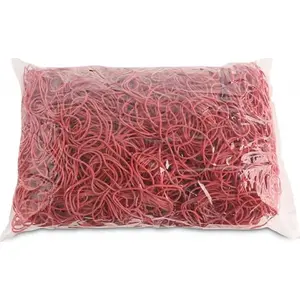 Office Products rubber bands, diameter 50 mm, cross-section 1.5×1.5 mm, 60% rubber, 1000 g pack, red