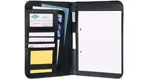 Personal organizer Vrige Wedo 58 5801 — Leather and nylon, 3 pockets, 175×45×260 mm, Black