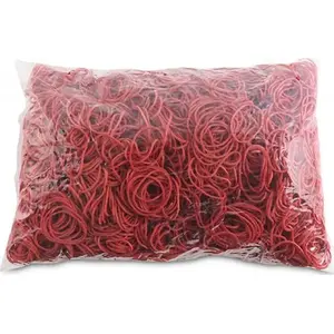 Резинки Office Products, диаметр 30 мм, сечение 1,5×1,5 мм, 60% каучука, 1000 г упаковка, красные