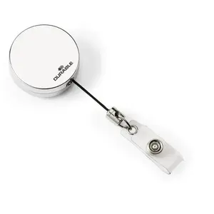 Badge holder Durable 822523, landscape/portrait, silver, length 800 mm, pack of 10